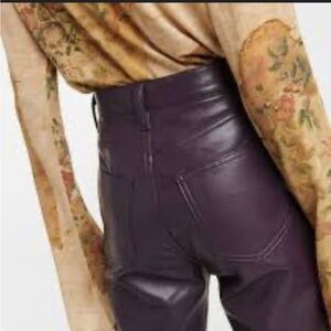 AGOLDE 90s Pinch Waist High Rise Straight 
Recycled Leather Jeans 25